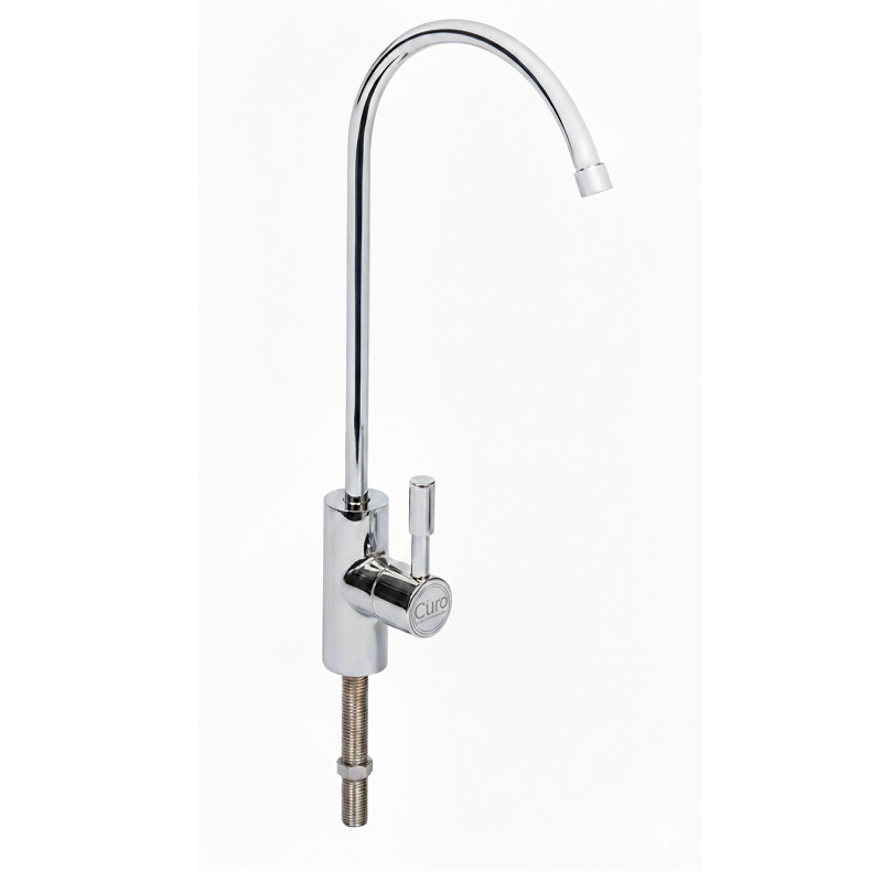 "FAUCET (SINGLE BRASS),CHROME PLATED WITH COLOR BOX WITH GRAPHIC, SCREW 68MM LONG"